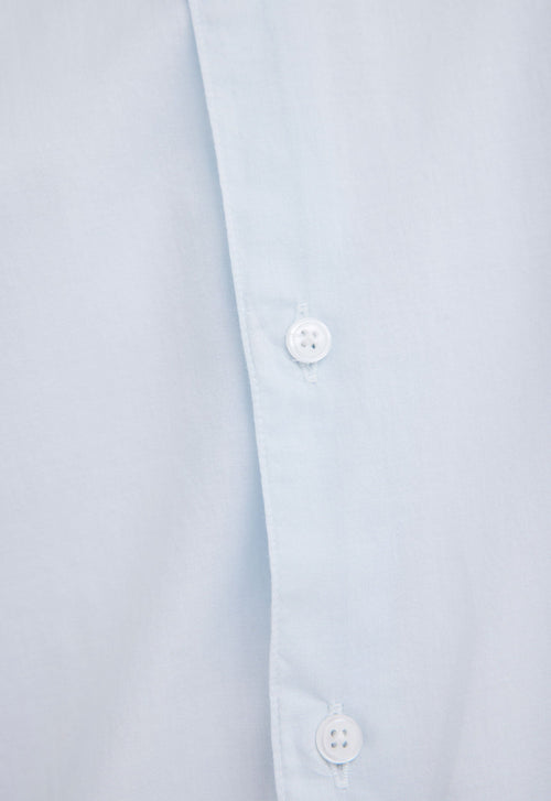 Jac+Jack Folded Collar Cotton Shirt - Vintage Blue